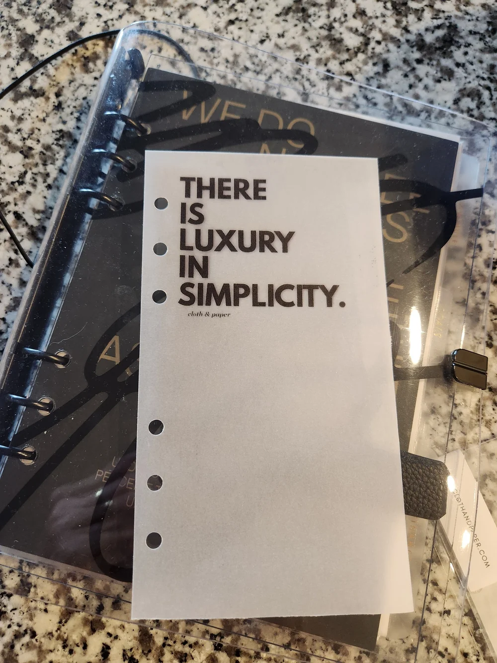 Personal Size- Simplicty Vellum Dash